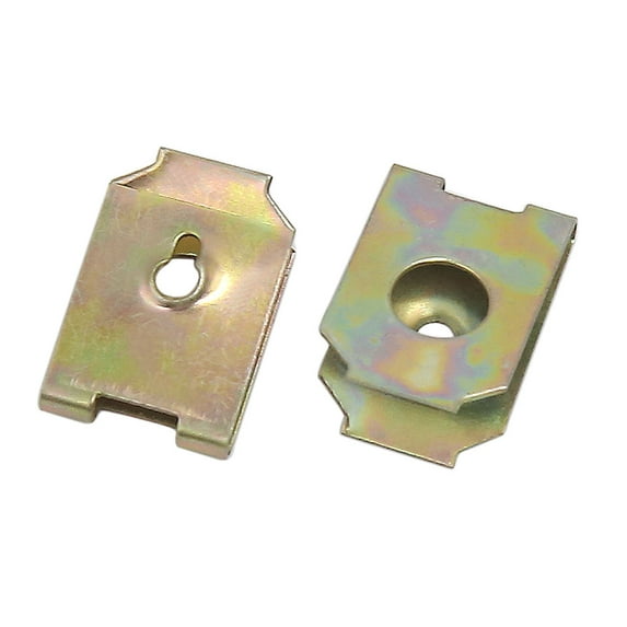 Unique Bargains 100 Pcs Metal U-Type Rivets Door Panel Screw Fastener Clips 6mm Dia for Car