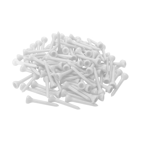 Unique Bargains 100 Pcs Portable 49mm Golf Tees 1.93" White
