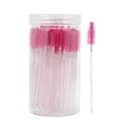 thumbnail image 1 of Unique Bargains 100 Pcs Portable Eyelash Brush for Vacation Rose Pink Faux Crystal Rob Nylon, 1 of 5