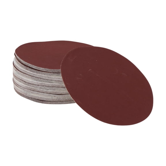 Unique Bargains 100 Pcs Round Sandpaper 800 Grit Hook and Loop Sanding Sheets Universal for Automotive Refinishing Woodworking 125x125mm Aluminum Oxide Red