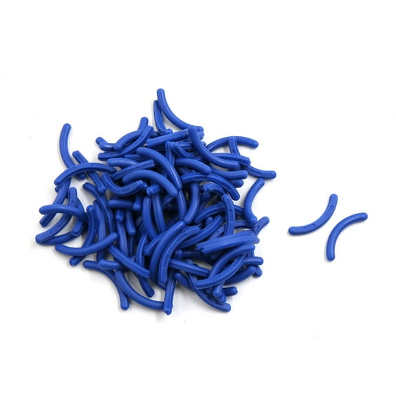 Unique Bargains 100 Pcs Soft Rubber Cosmetic Makeup Eyelash Curler Refill Pads Blue