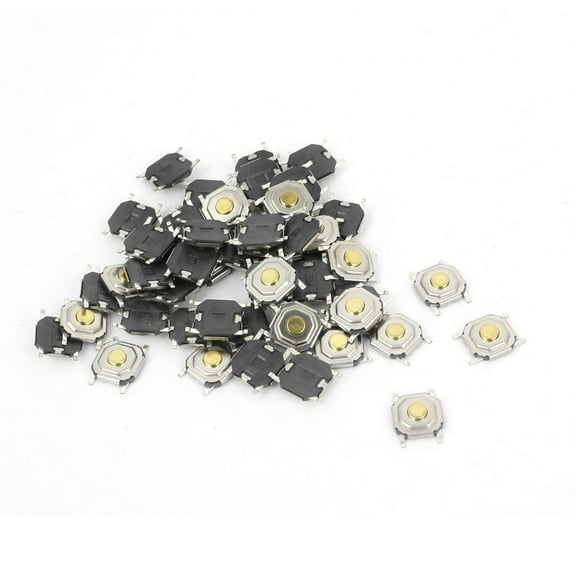 Unique Bargains 100 Pieces 5mmx5mmx1.5mm Momentary 4 Pins Terminal Tact Tactile Micro Switch