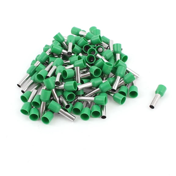 Unique Bargains 100 Pieces 6mm2 Crimp Cord Wire End Terminal Bootlace Ferrule Connector Green