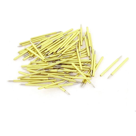 Unique Bargains 100 Pieces P75-B1 Dia 1.02mm 100g IC Testing Spring Test Probe Pin