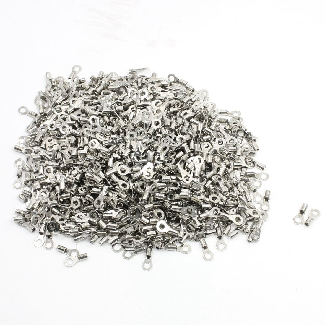 Unique Bargains 1000 Pcs 3mm Ring Dia RNB1.25-3.2 Non-insulated Terminals for 22-16 AWG