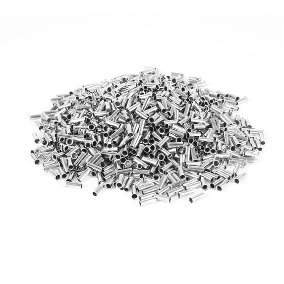Unique Bargains 1000 Pcs EN2508 A.W.G 14 Crimp Terminals Lug Non-Insulated Wire Ferrules