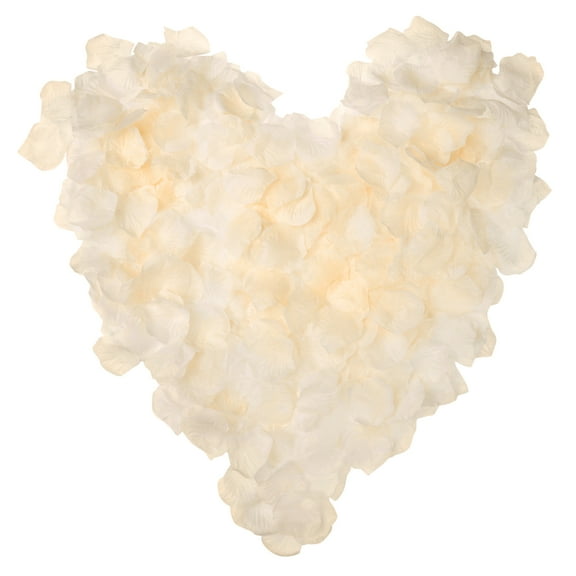 Unique Bargains 1000 Pieces Artificial Silk Rose Petals Fake Flower Decor Champagne