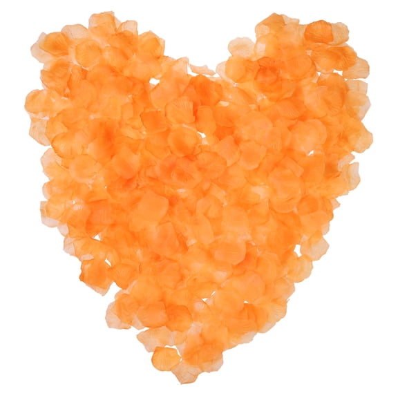 Unique Bargains 1000 Pieces Artificial Silk Rose Petals Fake Flower Decor Orange