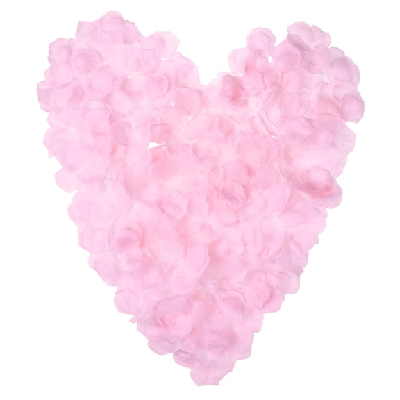 Unique Bargains 1000 Pieces Artificial Silk Rose Petals Fake Flower Decor Pink