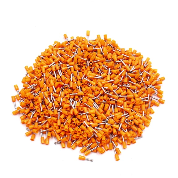 Unique Bargains 1000pcs AWG18 1mm2 Automotive Insulated Cord End Terminal Wire Ferrules Orange
