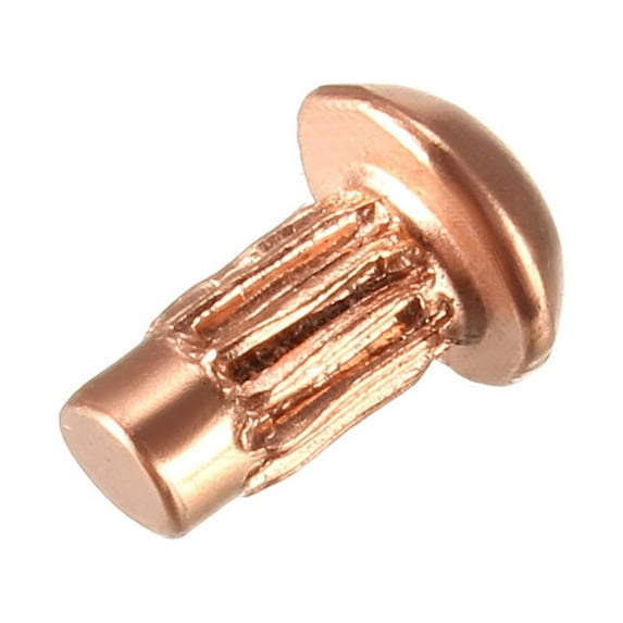 Unique Bargains 100Pcs 1/8" x 15/64" Round Head Copper Solid Rivets Fastener