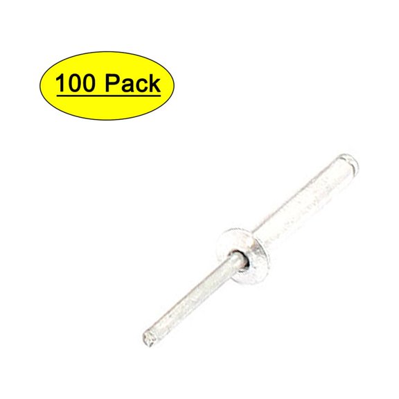 Unique Bargains 100Pcs 5mm x 30mm Open End Dome Head Aluminium Blind 9mm