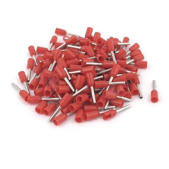 Unique Bargains 100Pcs Crimp Cord End Terminal Pre Insulated Ferrule Red E7508 20AWG 0.75mm2