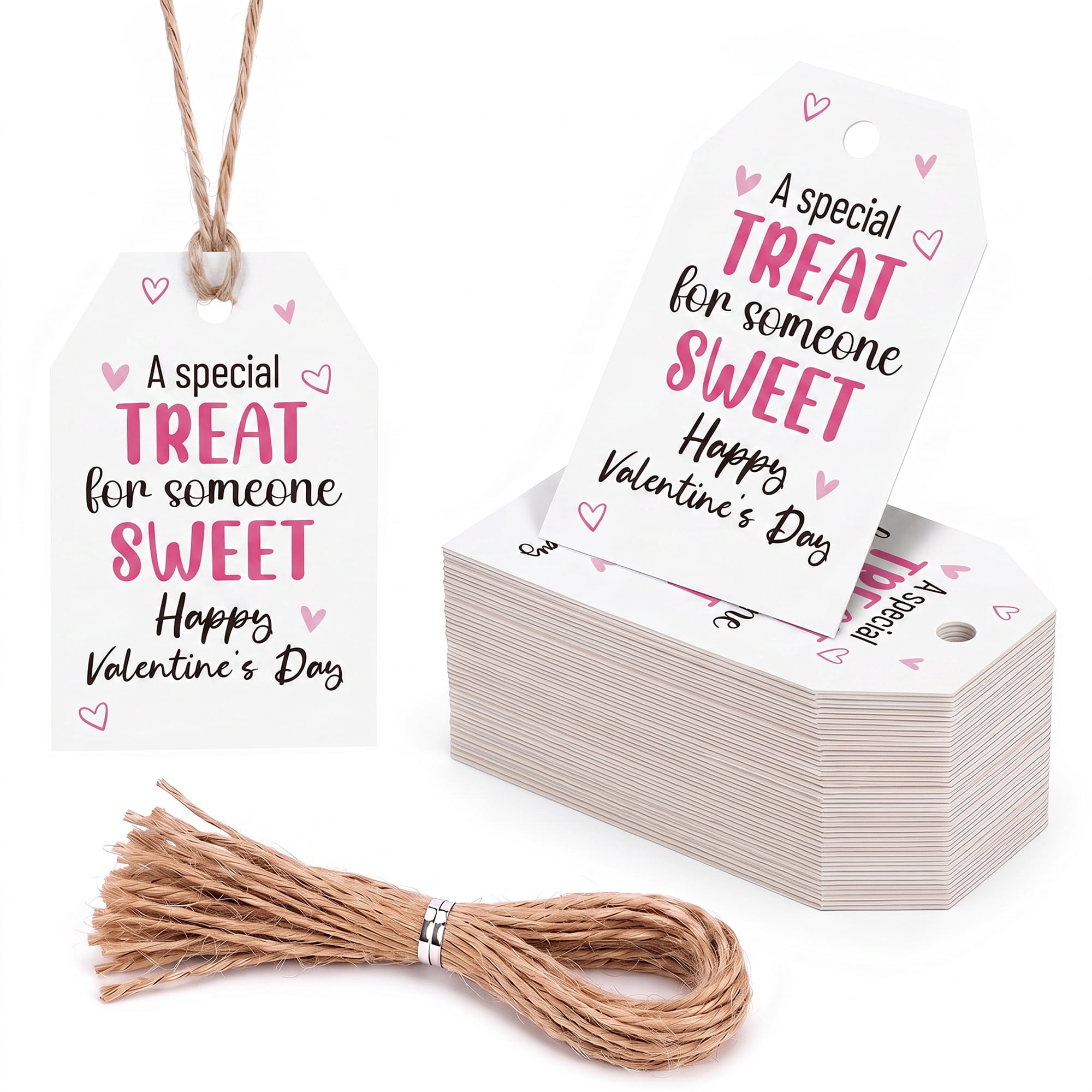 Unique Bargains Gift Tags with Twine for Present Wrapping and Crafting Someone Sweet 2" x 3.1"