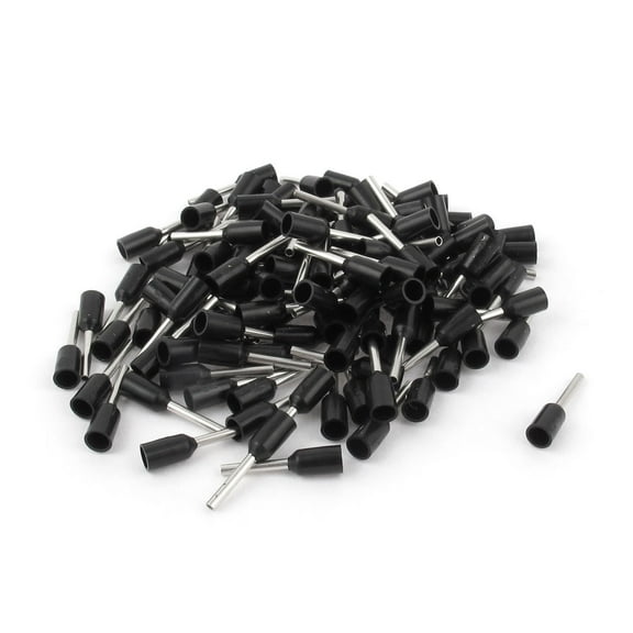 Unique Bargains 100Pcs E0508 22AWG Insulated Ferrule Wire Cord End Terminal Connector Black