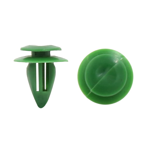 Unique Bargains 100Pcs Green Car Plastic Trim Door Panel Retainer Clips Rivet Fastener 8mm Hole