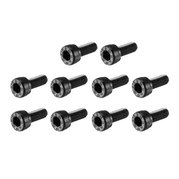 Unique Bargains 100Pcs M3x8mm 12.9 Alloy Steel Screw Cap Point Hex Socket Screws Bolts