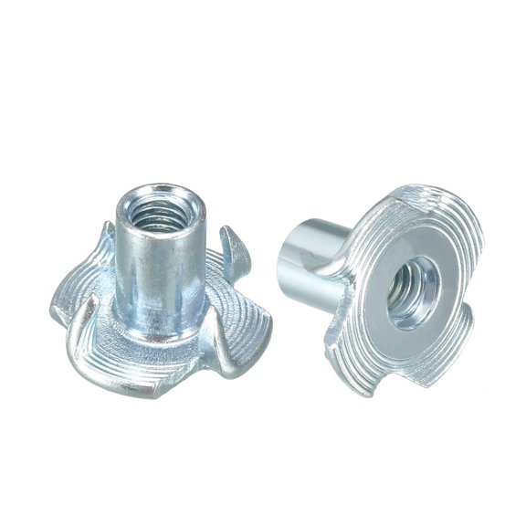 Unique Bargains 100Pcs M4 4 Pronged Tee Nut T-Nut For Rock Climbing Holds Wood