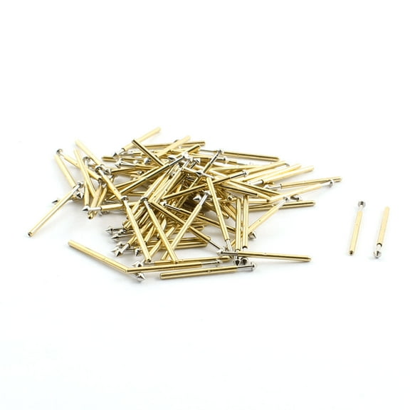 Unique Bargains 100Pcs P75-E3 1.5mm Tip 16.5mm Long Spring Test Probe Pin for PCB Board Testing