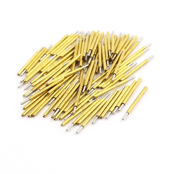 Unique Bargains 100Pcs P75-J1 Dia 1.02mm Length 16.54mm 100g Spring Test Probe Pin