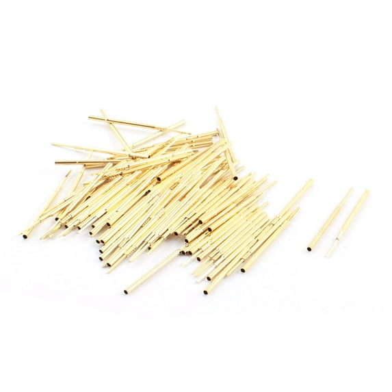 Unique Bargains 100Pcs R100-4W 0.6mmx0.6mm Tip 39mm Length Test Probes Testing Pin Receptacles