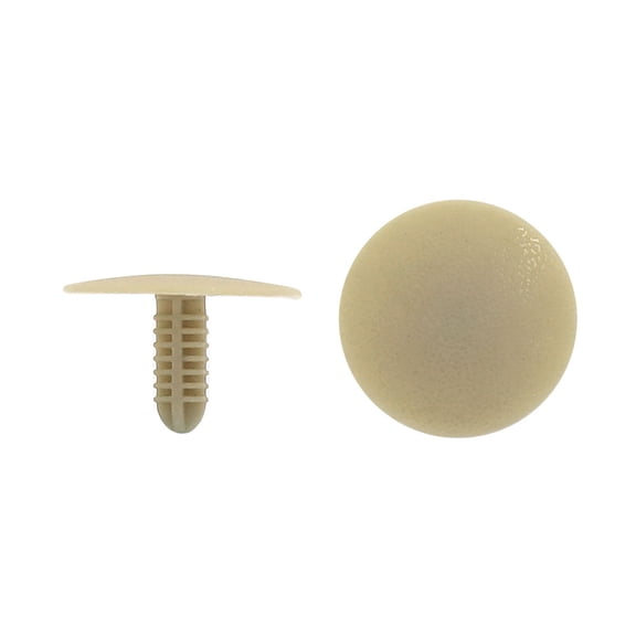 Unique Bargains 100Pcs Universal Car Bumper Fender 5 x 5mm Hole Plastic Rivets Fasteners Beige