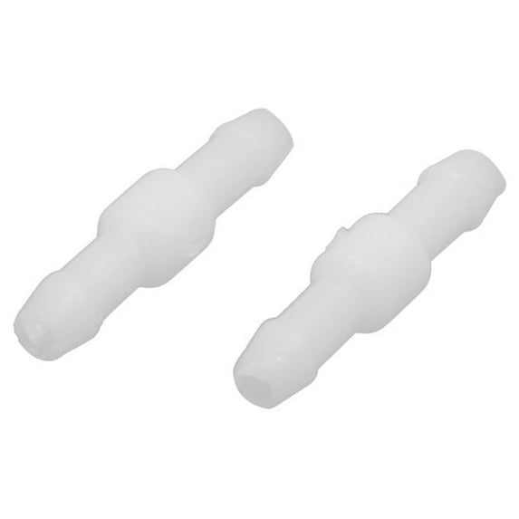 Unique Bargains 100Pcs White Plastic Straight Joint Hose Tube Connector Joiner for Car