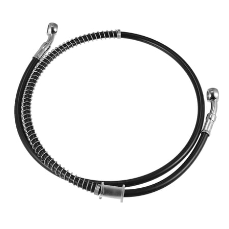 Unique Bargains 100cm 39.37" 10mm Motorcycle Braided Brake Clutch Oil Hoses Pipe Clutch Throttle Gas Line Fuel Pipe with Spring Black