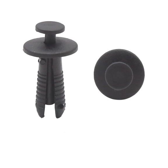 Unique Bargains 100pcs 6mm Hole Dia Black Plastic Rivets Bumper Fender Fastener Clips for Car