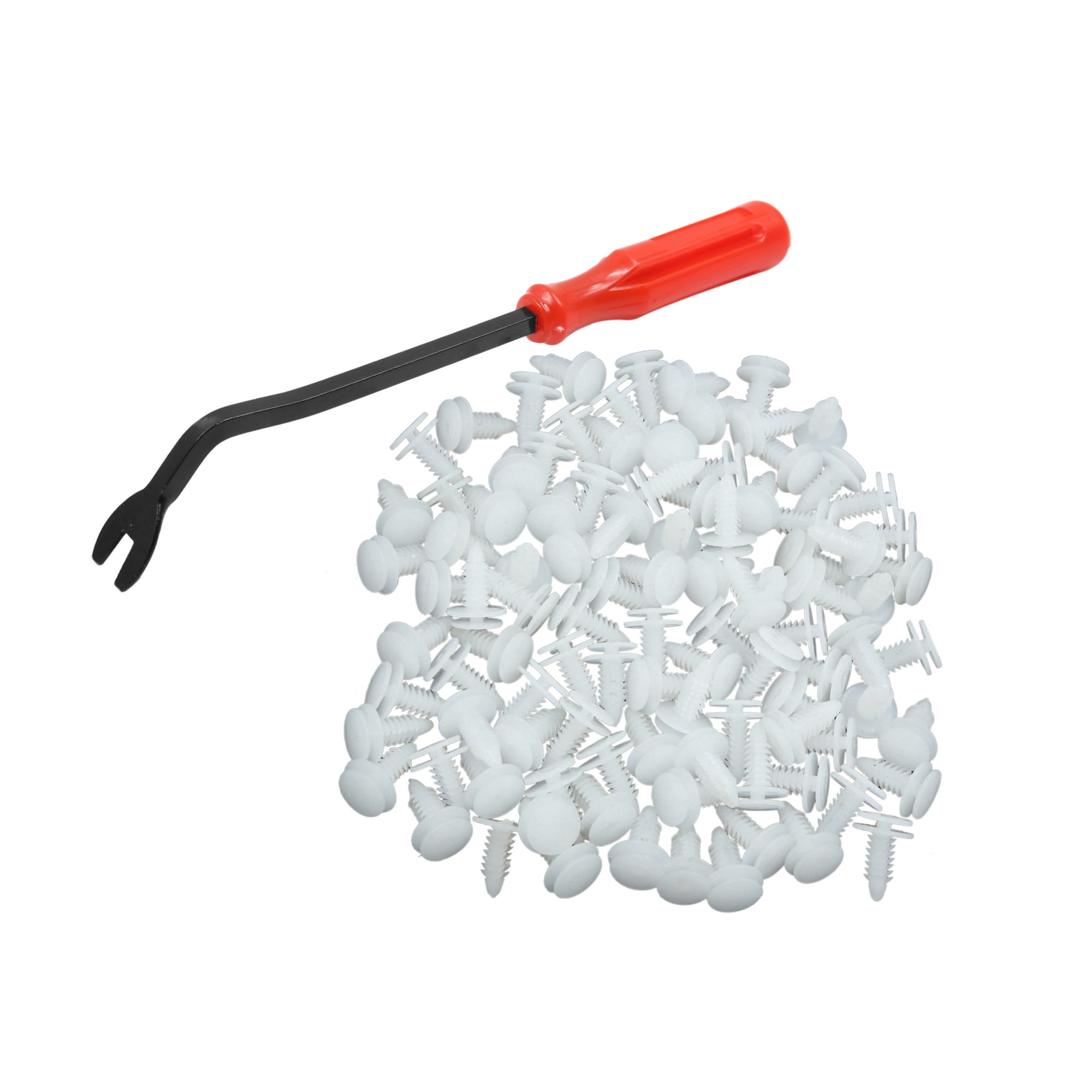Unique Bargains 100pcs 8mm Plastic Rivets Clips Car Door Panel Retainer Fasteners Screws