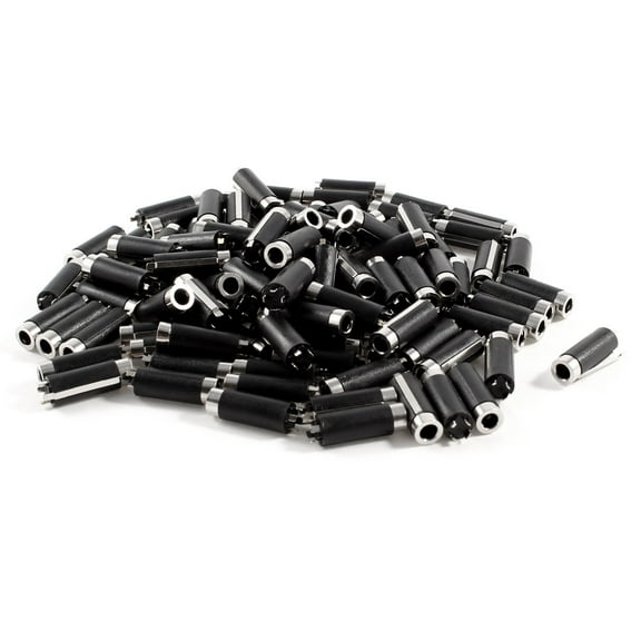 Unique Bargains 100pcs Black 4 Pole 3.5mm Jack Earphone Female Socket Audio Adapter Solder