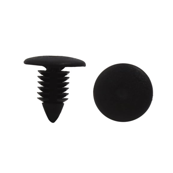 Unique Bargains 100pcs Black Car Push Type Trim Bumper Panel Clips Plastic Rivet 9mm Hole