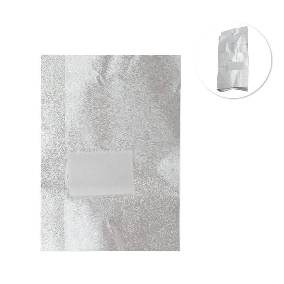 Unique Bargains 100pcs Convenient Nail Art Tools Nail Polish Remover Foil Silver Tone