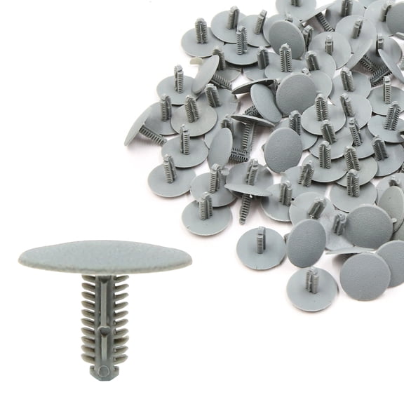 Unique Bargains 100pcs Gray Car Plastic Clip Rivets Fastener Bumper Fender Trim Panel Retainer