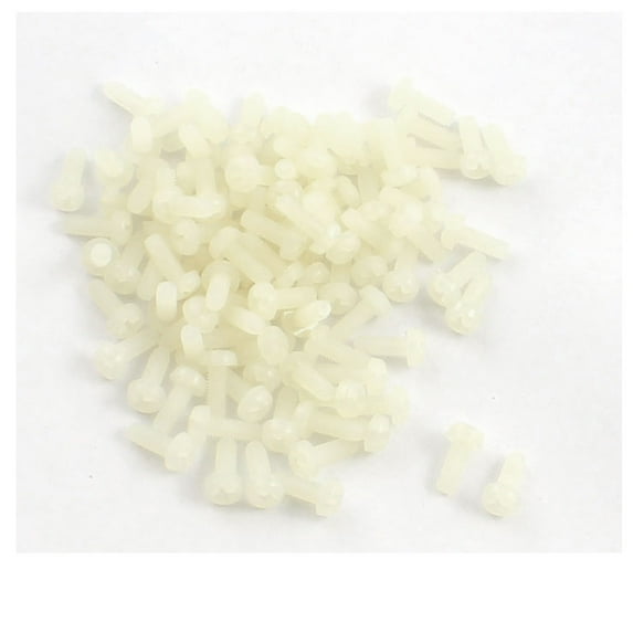 Unique Bargains 100pcs M3 x 8mm Threaded Rod Nylon Cross Head Screws Fastens