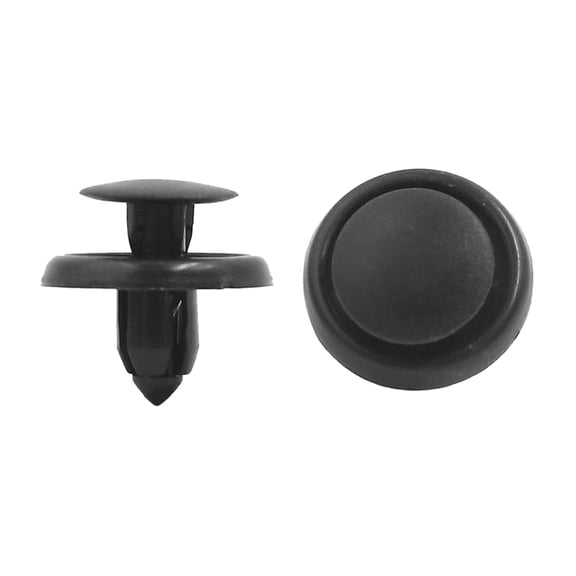 Unique Bargains 100pcs Universal Plastic Rivets Fastener Mudguard Bumper Push Pin Clips Black 7mm