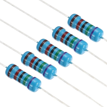 Unique Bargains 10KOhm to 91KOhm Metal Film Resistor Assortment Kit 21 Value 1W 1% Tolerance, 105 Pack