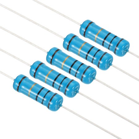 Unique Bargains 10Ohm to 91Ohm Metal Film Resistor Assortment Kit 21 Value 3W 1% Tolerance, 105 Pack
