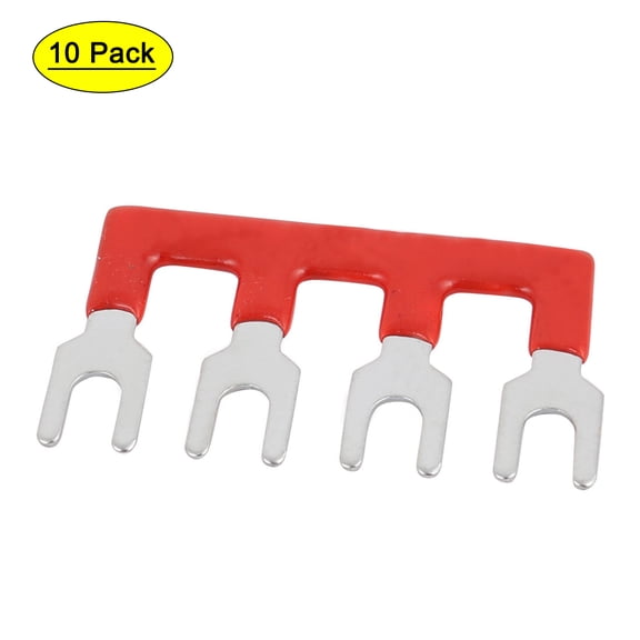 Unique Bargains 10PCS 600V 25A 6mm Pitch 4 Position PCB Terminal Block Strip Barrier Red