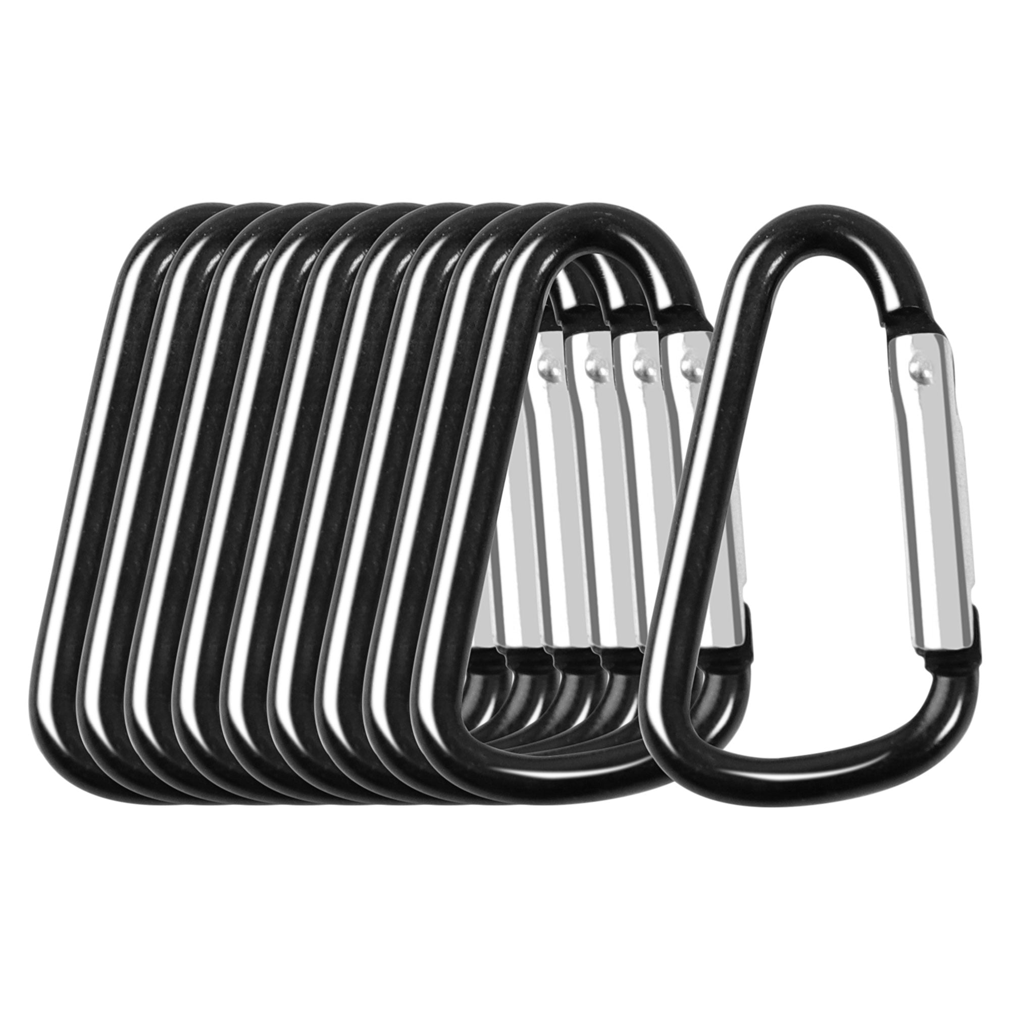 Unique Bargains 10PCS Carabiner Clips Spring Snap Hooks Metal Carabiner Hanging Buckle