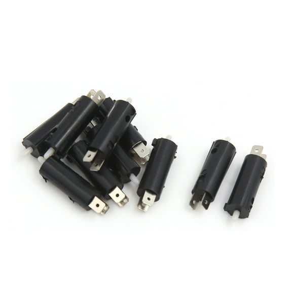 Unique Bargains 10Pcs 2 Pins Motorcycle Scooter Front Rear Brake System Control Switch Black