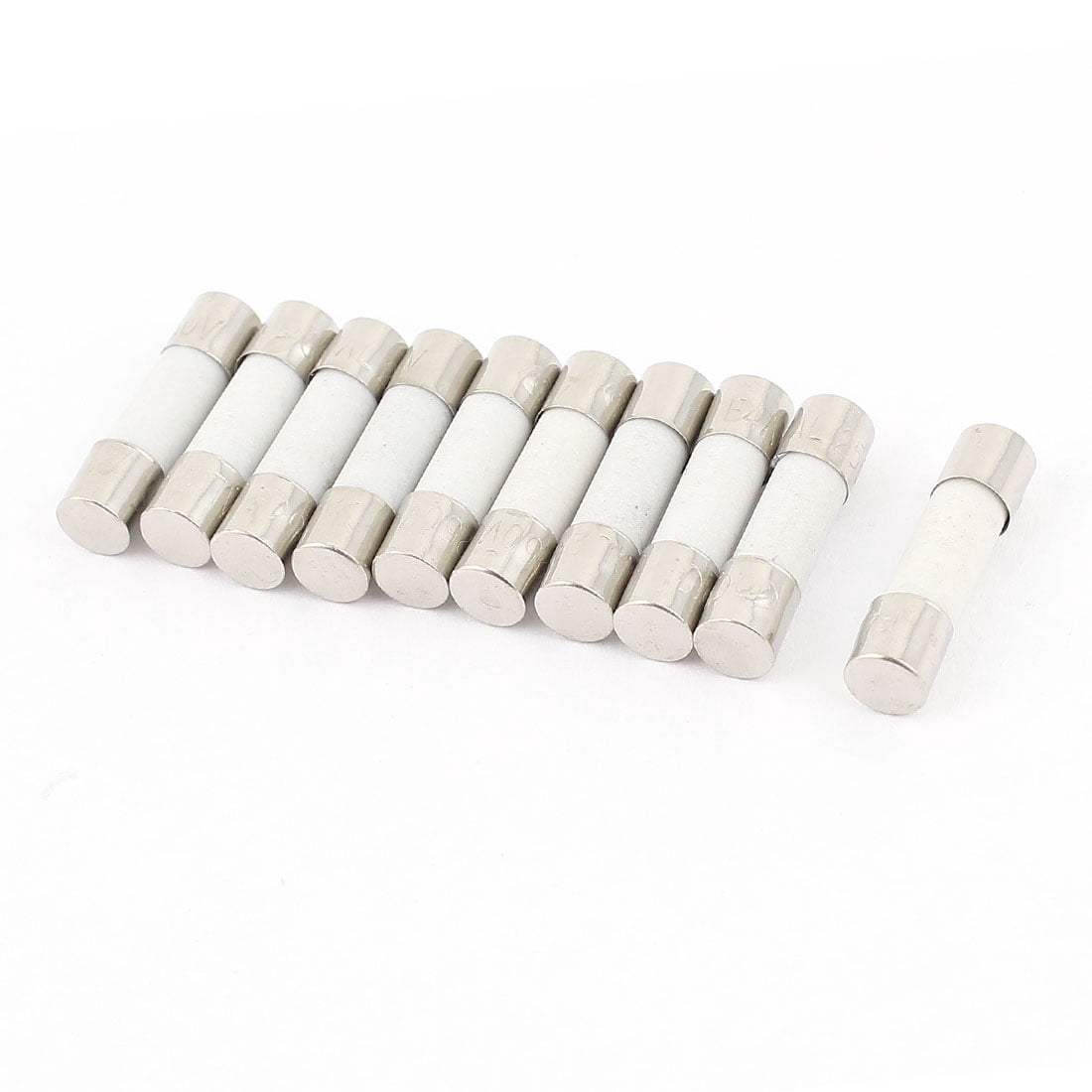 Unique Bargains 10Pcs 250V 25A F25A Fast Blow Ceramic Fuses Tubes 5mm x ...