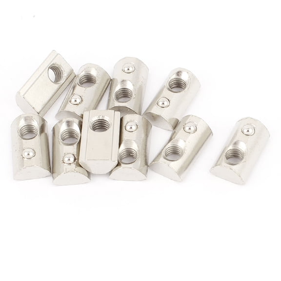 Unique Bargains 10Pcs 30 Series M6 Slide-In Ball Spring T Slot Nut 20.7mmx11.5mmx6.7mm