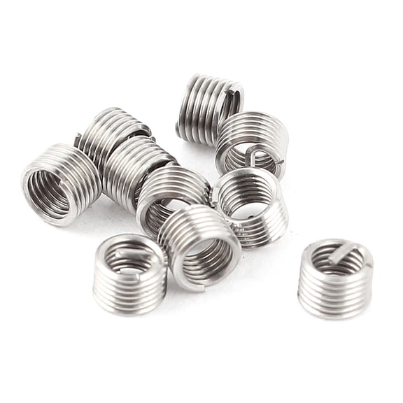 Unique Bargains 10Pcs 304 Stainless Steel Wire Thread Repair Inserts M3 x 0.5mm x 1.5D