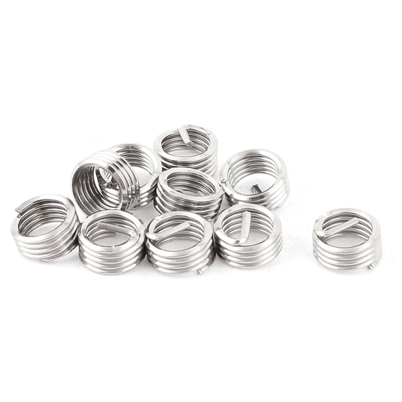 Unique Bargains 10Pcs 304 Stainless Steel Wire Thread Repair Inserts M8 x 1.25mm x 1D