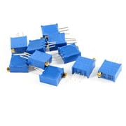 Unique Bargains 10Pcs 3296W-501 500 ohm 10% Tolerance Resistor Trim Pot Potentiometer