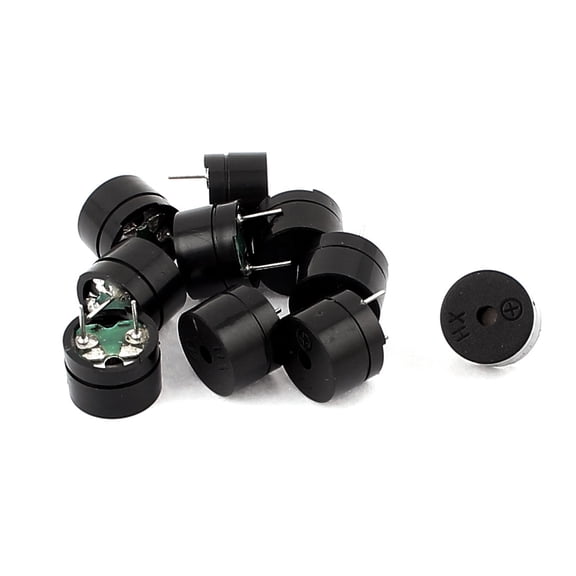 Unique Bargains 10Pcs 3V-5V-12V 42Ohm 2 Terminals Passive Electronic Buzzer 12mmx8.5mm