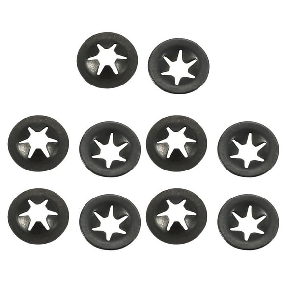 Unique Bargains 10Pcs 4mm x 12mm Internal Tooth Locking Washers