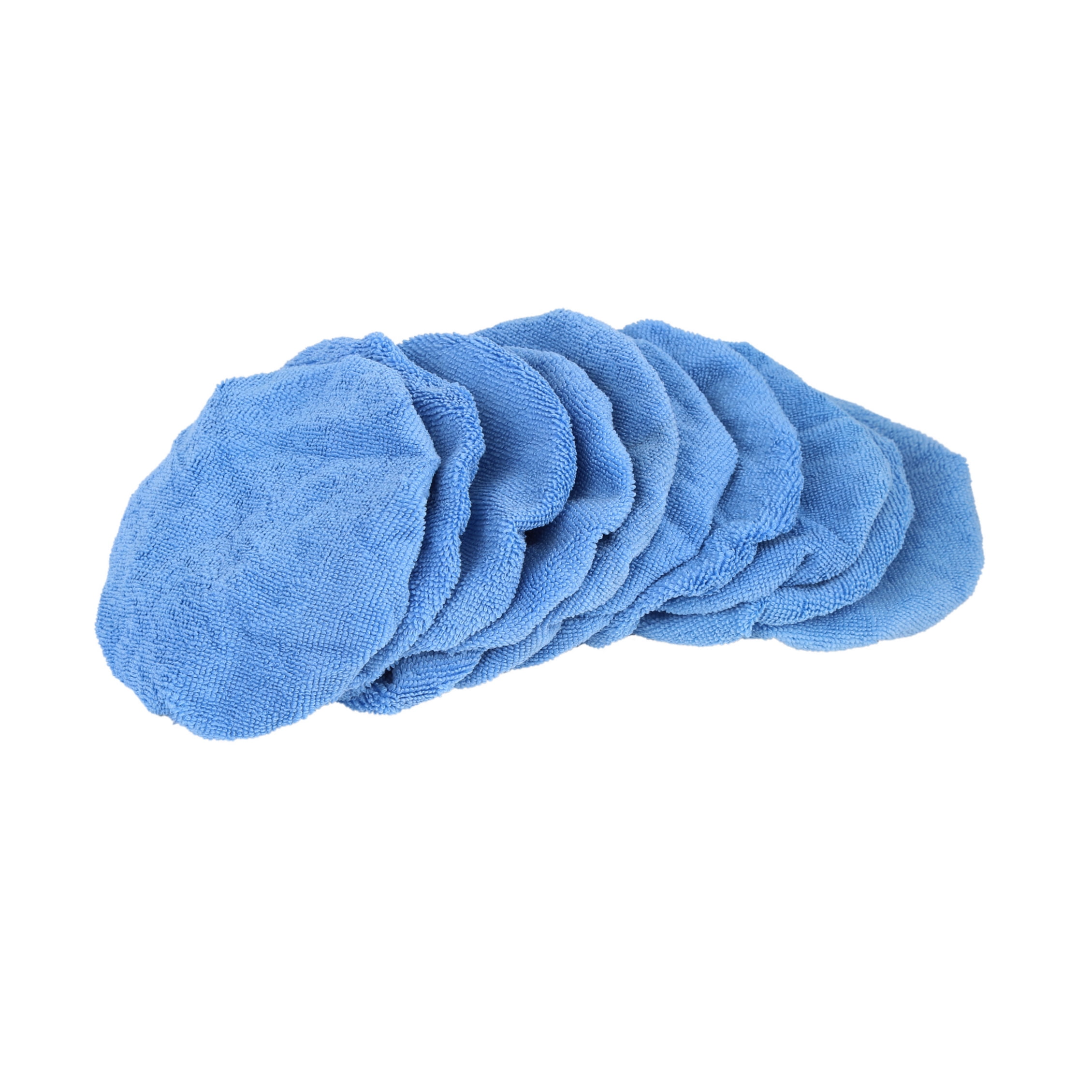 Unique Bargains 10Pcs 7"-8" Sky Blue Mircrofiber Car Wax Polishing Pad Cover