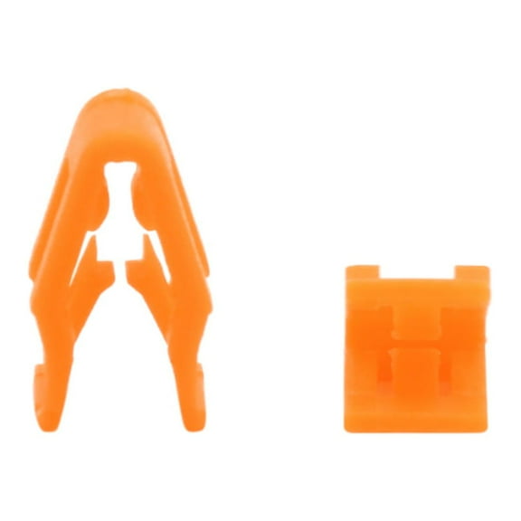 Unique Bargains 10Pcs 7mm Hole Orange Plastic Rivets Car Dashboard Panel Trim Clips Retainer
